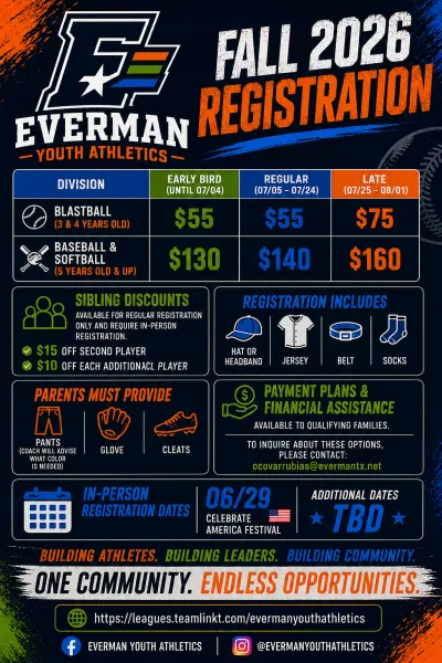 Fall 2026 Registration Flyer