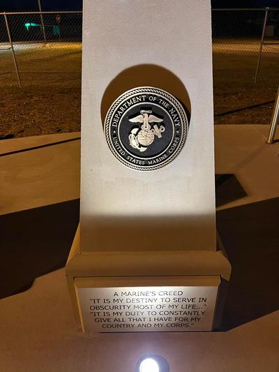 US Navy Monument at Night